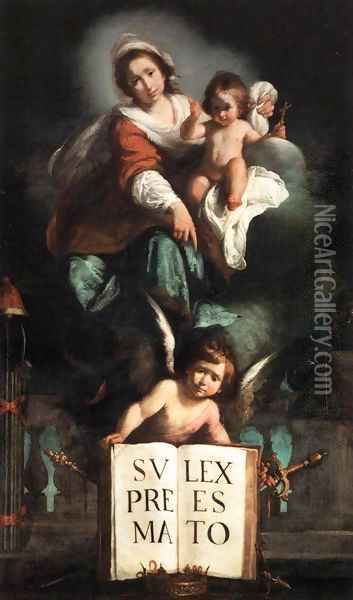 The Madonna of Justice Oil Painting - Bernardo Strozzi