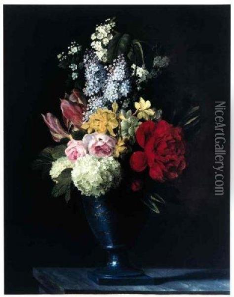 Vase De Fleurs Oil Painting - Antoine Chazal