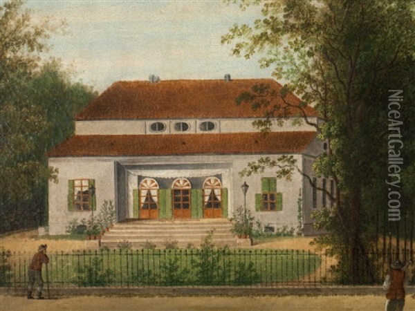 At The Tiergarten Oil Painting - Johann Eusebius A. Forst