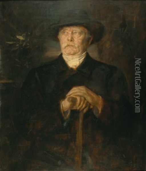 Bildnis Furst Otto Von Bismarck Oil Painting - Franz Seraph von Lenbach