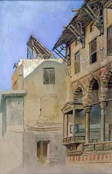 House of Memlook Radnau Bey Cairo Oil Painting - Frank Dillon