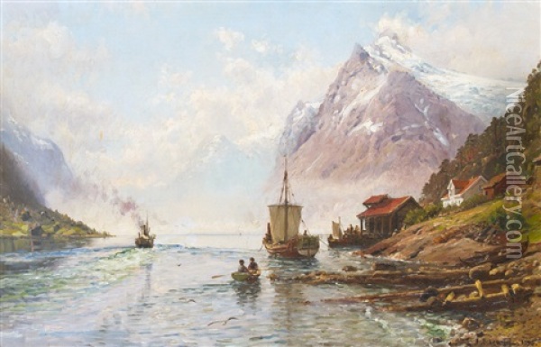 Motiv Vom Sognefjord Oil Painting - Anders Monsen Askevold