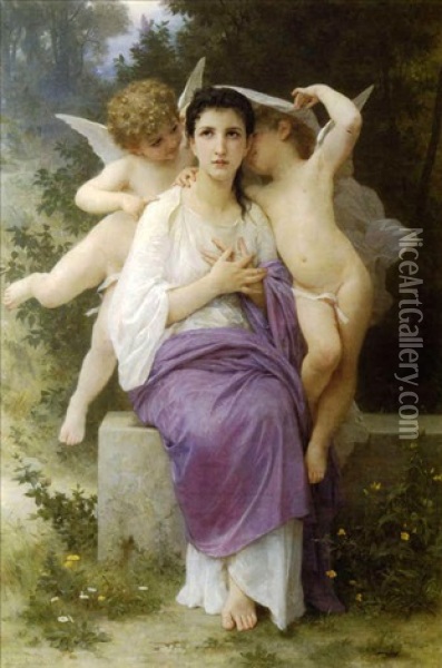 L'eveil Du Coeur Or The Heart's Awakening Oil Painting - William-Adolphe Bouguereau