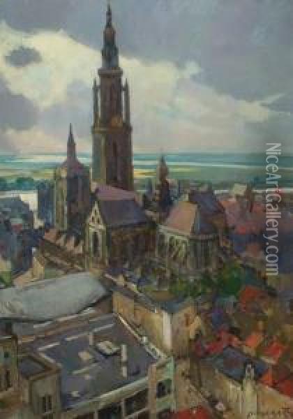 Cathedrale Notre-dame A Anvers Oil Painting - Alfred Martin
