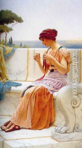 The Seamstress Oil Painting - John William Godward