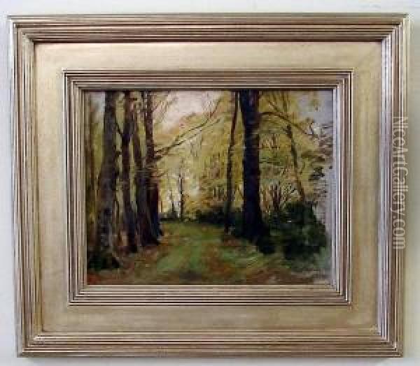 New Forest Oil Painting - Anna Richards Brewster