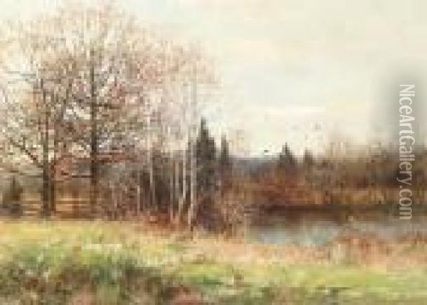 Autumn Landscape Oil Painting - Robert Ward Van Boskerck