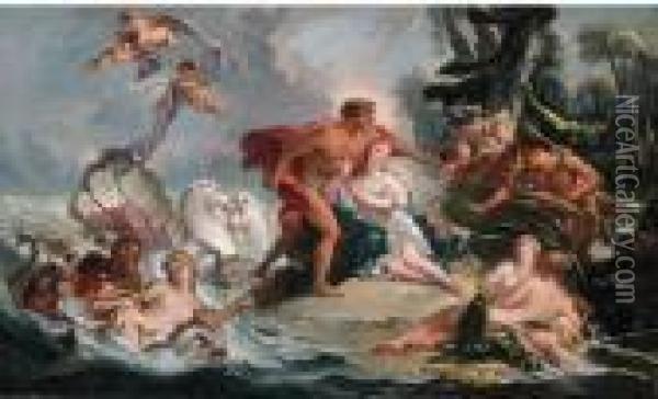 Neptune And Amymone Oil Painting - Francois Boucher