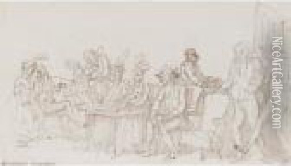 Miseries Personal Oil Painting - Thomas Rowlandson