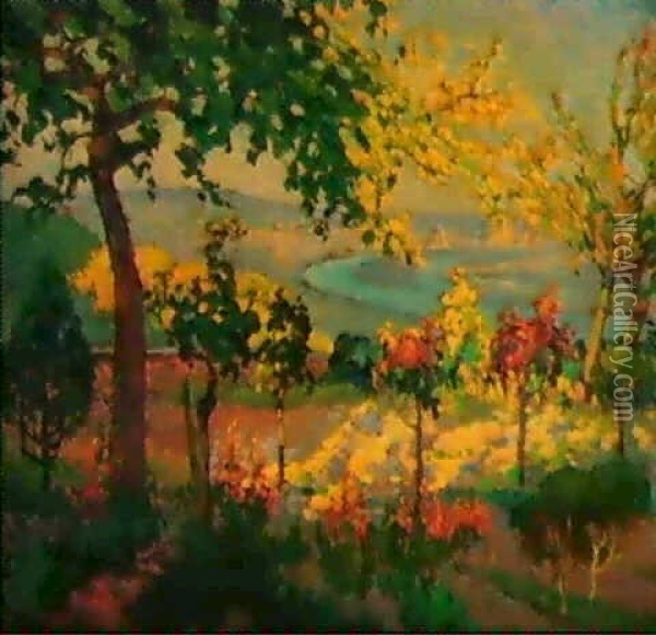 La Seine Vue De Belbeuf, 1907 Oil Painting - Robert Antoine Pinchon