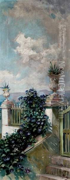 Rincon De Jardin Oil Painting - Jose Denis Belgrano