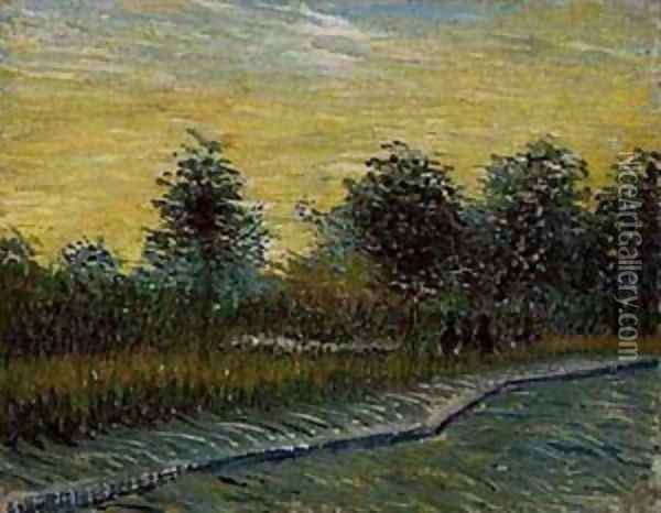 Lane In Voyer Dargenson Park At Asnieres 1 1887 Oil Painting - Vincent Van Gogh