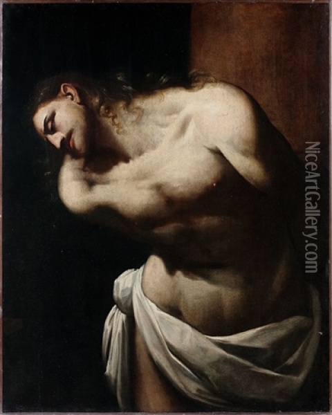 Christ A La Colonne Oil Painting - Giovanni dei Vecchi