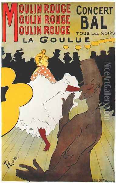 La Goulue, concert balll Oil Painting - Henri De Toulouse-Lautrec