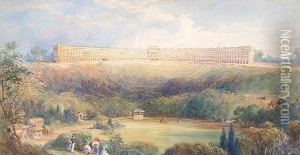 A Design For Camden Crescent Oil Painting - Francis Goodwin