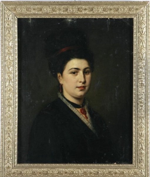 Ritratto Di Giovane Dama Oil Painting - Vincenzo Franceschini