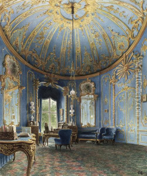 Schreibzimmer Friedrichs Ii Oil Painting - Paul Graeb