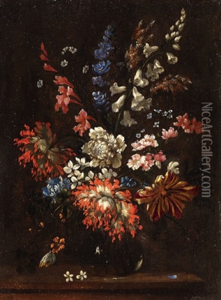A Floral Still Life Oil Painting - Pieter Casteels III