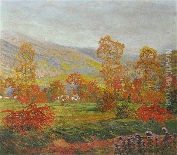 Podzim Na Valassku Oil Painting - Bohumir Jaronek