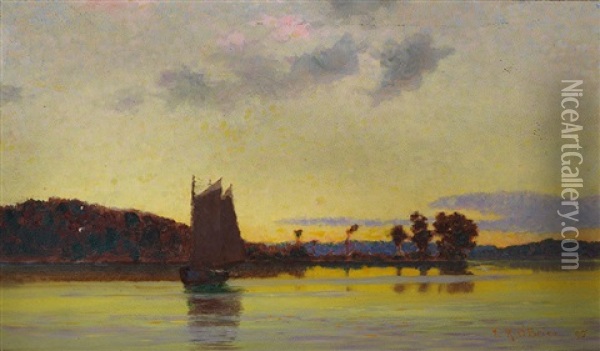 Oncoming Storm, Matchedash Bay Oil Painting - Lucius Richard O'Brien