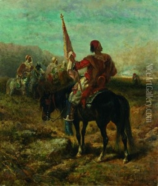 Reiter Aus Der Wallachei Oil Painting - Adolf Schreyer