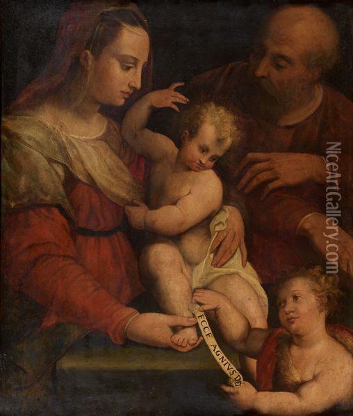 La Sainte Famille Avec Saint Jean-baptiste Oil Painting - Prospero Fontana
