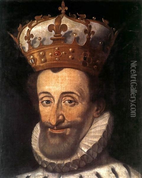 Portrait of Henry IV of France Oil Painting - Santi Di Tito