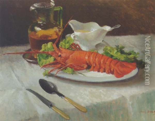 Still Life With Lobster Oil Painting - Louis August Albert Paul