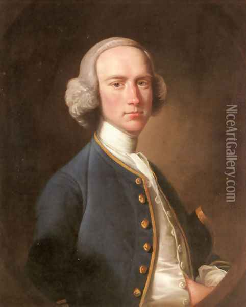 Portrait of George Hill, Sergeant At Law (1716-1808) Oil Painting - Henry Pickering