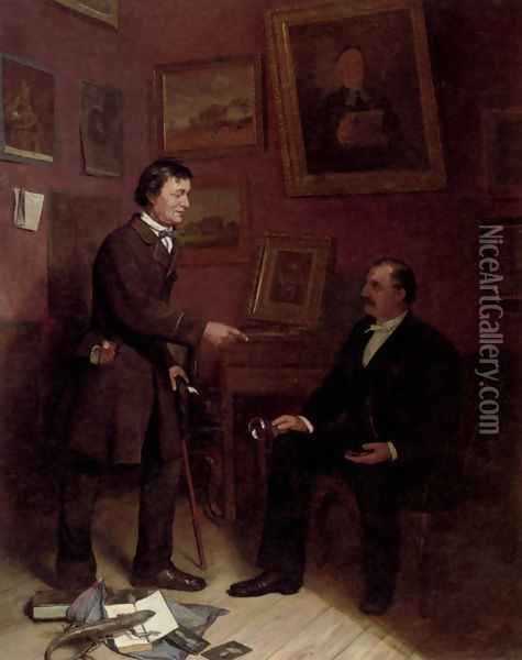 The Art Collector Oil Painting - Carl Christian Andersen