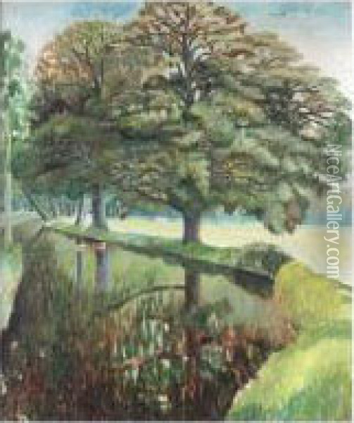 The River Pang Oil Painting - Dora Carrington