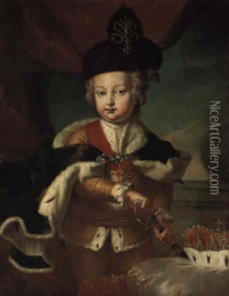 Bildnis Des Erzherzogs Josef, Des Spateren Kaisers Josef Ii. Oil Painting - Martin van Meytens the Younger