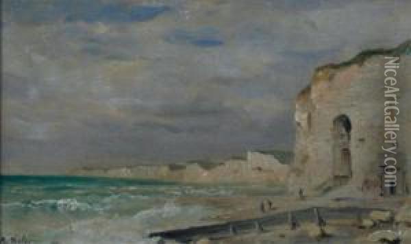 Breton (?) Rocky Coast. Oil Painting - Robert Mols