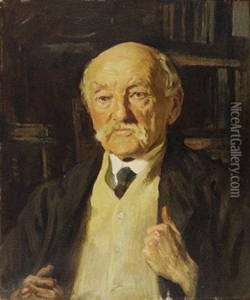 Portrait Of Thomas Hardy Oil Painting - Reginald Grenville Eves
