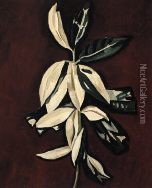 Leaves Oil Painting - Marsden Hartley