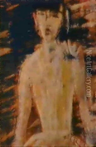 Junges Madchen Sitzend Oil Painting - Christian Rohlfs