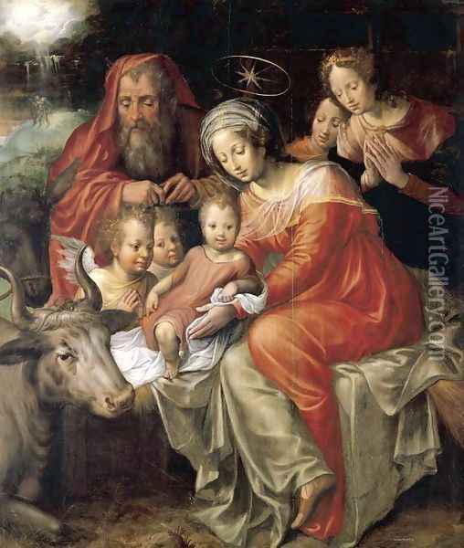 The Nativity 2 Oil Painting - Jacob De Backer