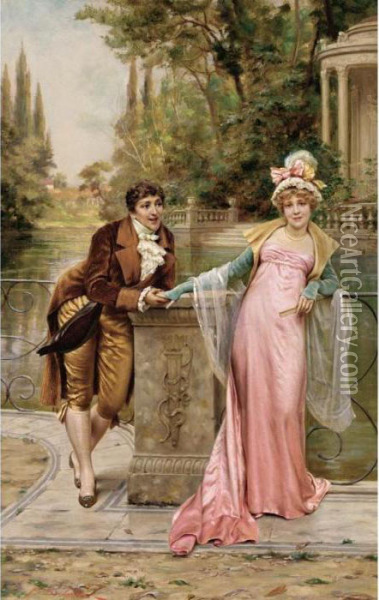 The Proposal Oil Painting - Frederic Soulacroix