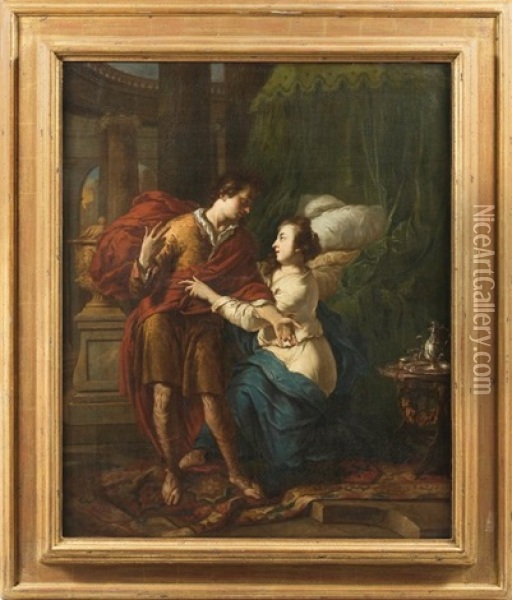Joseph Et La Femme De Putiphar Oil Painting - Johannes Voorhout the Elder