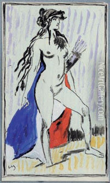 La Republique Oil Painting - Lucien Marie F. Metivet