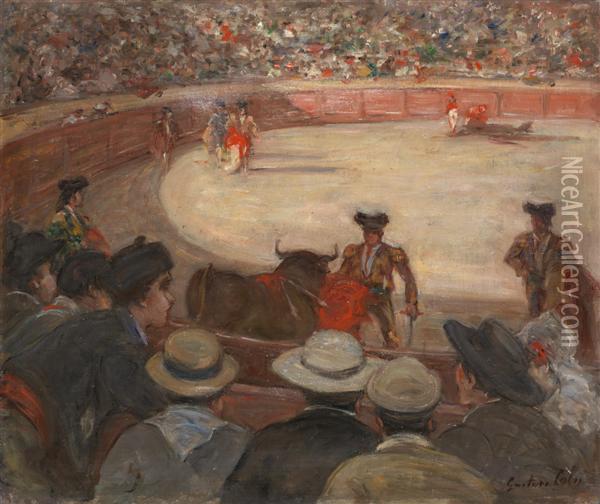 Scene De Corrida Oil Painting - Gustave Colin
