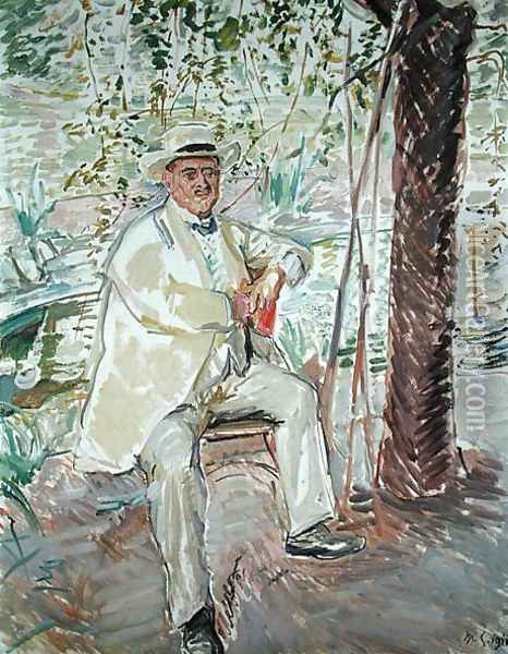 The Art Historian, Professor Dr. Karl Voll 1867-1917 1911 Oil Painting - Max Slevogt
