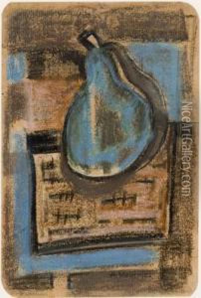 Blue Pear Oil Painting - Agnes Weinrich