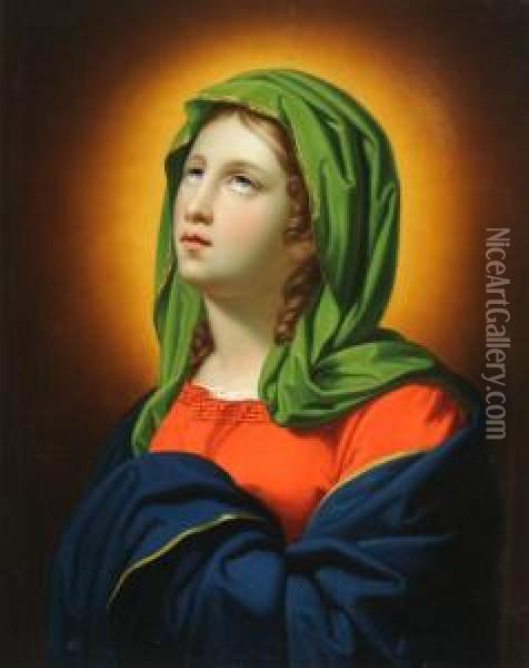 Madonna Oil Painting - Adalbert Suchy