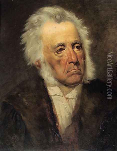 Portrait of Arthur Schöpenhauer Oil Painting - Hans (Johann von Strasiripka) Canon