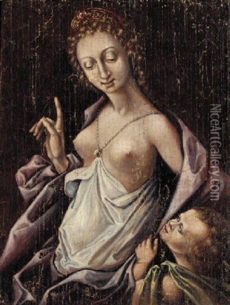 A Mother And Child Oil Painting - Georg Pencz