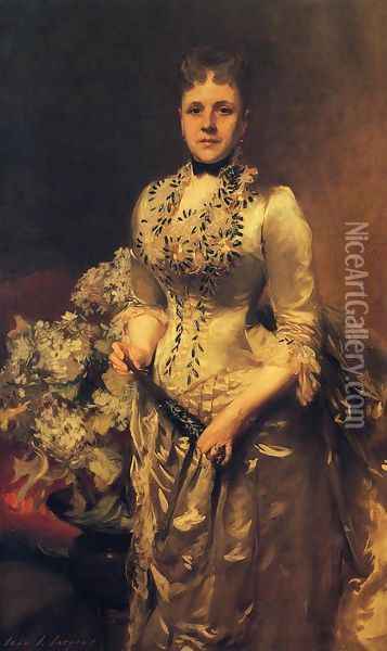 Mrs. Jacob Wandell Oil Painting - John Singer Sargent