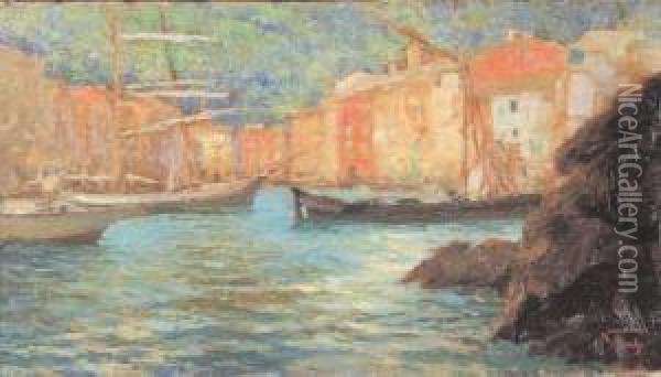 Portofino Oil Painting - Napoleone Luigi Grady