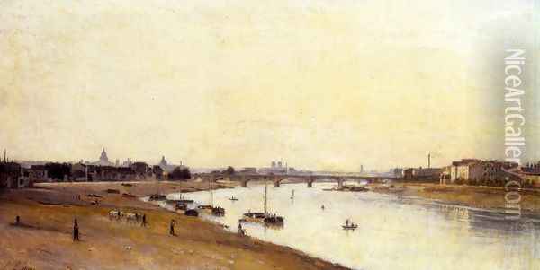 The Pont National as Seen from Quai d'Ivry, Paris Oil Painting - Stanislas Lepine