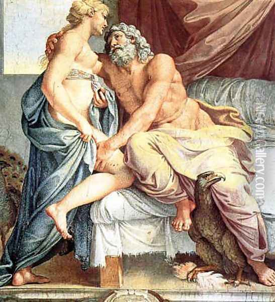 Jupiter and Juno Oil Painting - Annibale Carracci